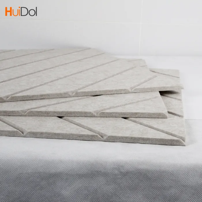 V-groove polyester fiber sound-absorbing board has good indoor decoration sound-absorbing performance