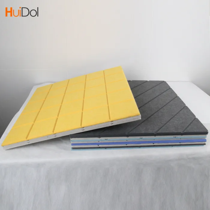 HuiDol 100% Polyester Pet Acoustic Fiber Wall Acoustic Board Sound Proof Absorption Acoustic Panels