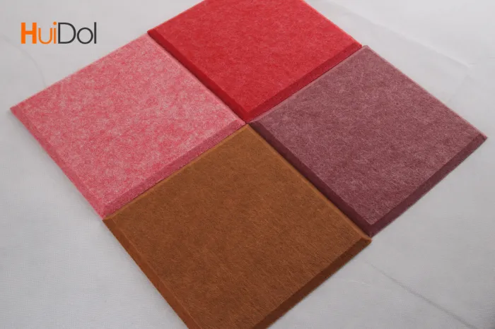 Colorful Polyester Fiber Acoustic Panel PET Fire Retardant Acoustic Board Sound Proof FoamPanels for Studio