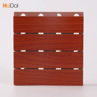 Wooden sound-absorbing board with perforated wall decoration, bamboo and wood conference room soundproofing