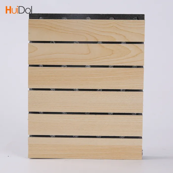 Wooden sound-absorbing board, perforated polyester fiber wood plastic wall decoration groove, wooden soundproofing board