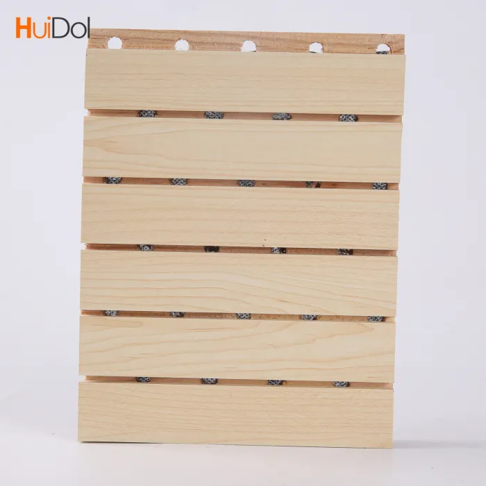 Wooden sound-absorbing board, perforated polyester fiber wood plastic wall decoration groove, wooden soundproofing board