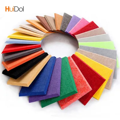 Colorful Polyester Fiber Acoustic Panel PET Fire Retardant Acoustic Board Sound Proof FoamPanels for Studio