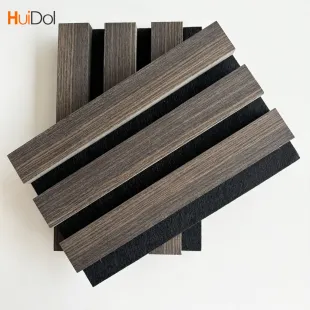 Natural laminated polyester fiber grating board with high quality, high aesthetic value, good decorative and sound-absorbing performance