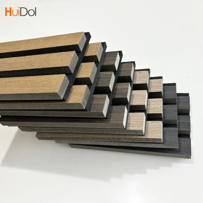 Technology veneer polyester fiber grating board with multiple color and texture options