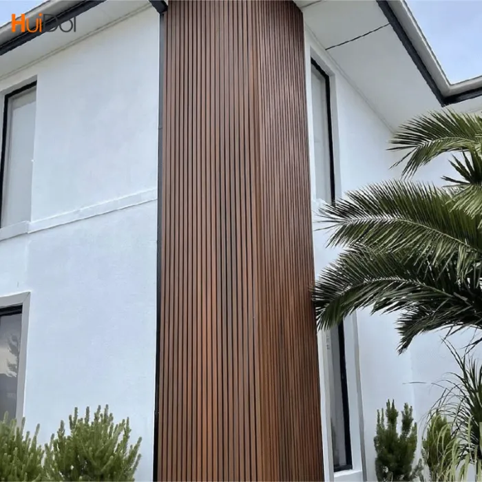 Outdoor wall panel WPC composite plastic wood Great Wall board anti mold and moisture-proof courtyard outdoor wood plastic fence board