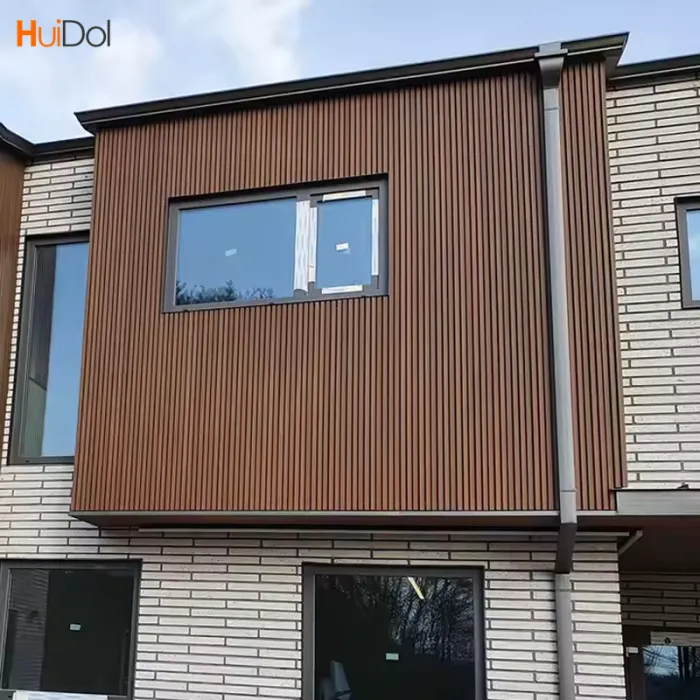 Exterior wall wood, exterior wall WPC co extruded wall cladding, brick plastic composite panel, flow patterned high-quality cladding wall panel